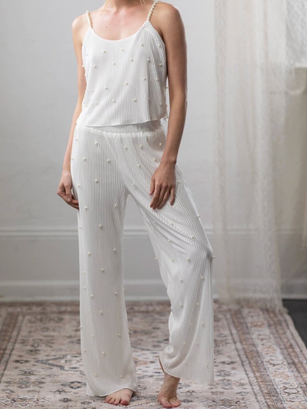 Waverles Payton Pearly Bridal Set - white dove size M